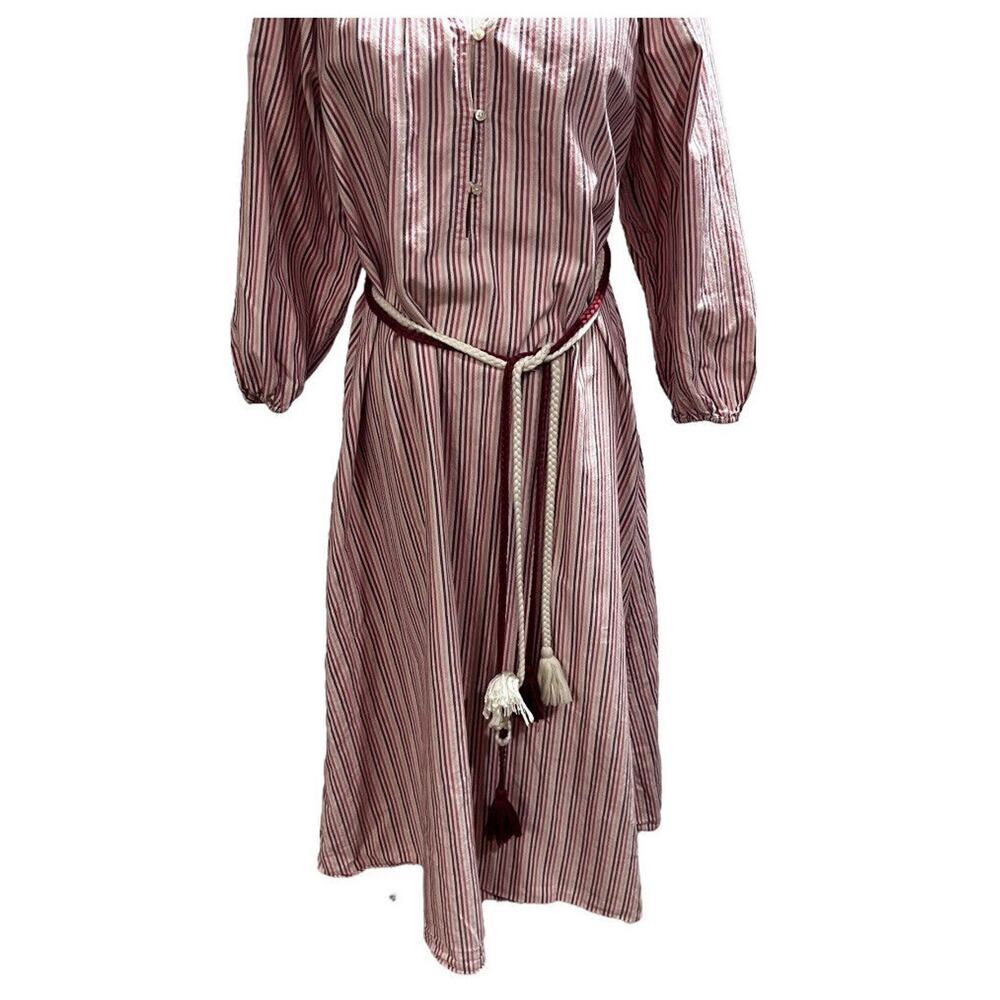 The GREAT Women's Derby Cotton Oversized Midi Dress‎ In Sunset Stripe sz 2 Med - Picture 3 of 16